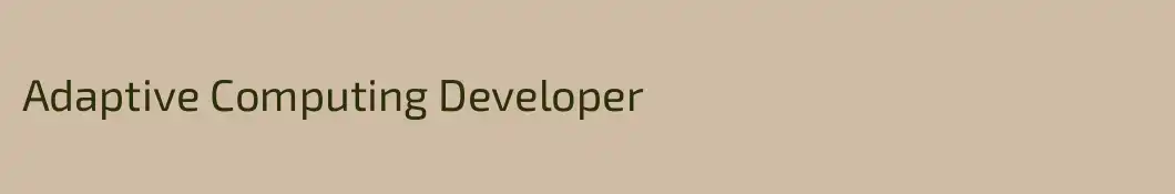 Adaptive Computing Developer